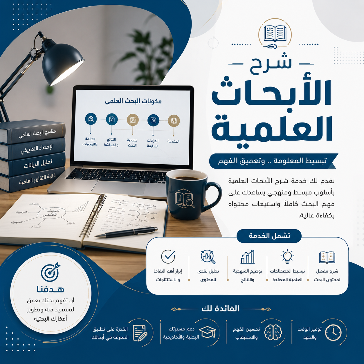 شرح الأبحاث العلمية